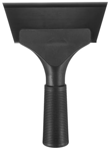sourcing map Escobilla de goma de 5 pulgadas de longitud con mango antideslizante para limpiador de ventanas de coche, puerta de vidrio, color negro