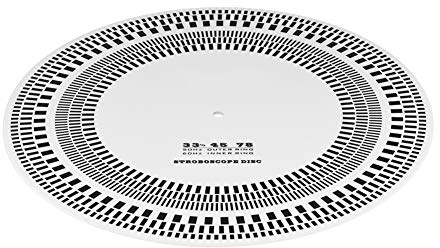 Disco estroboscópico de tocadiscos de Klanata - disco de registro de tocadiscos LP profesionales, disco de estroboscopio de disco de calibración para pruebas de 33/45/78 rpm,