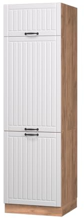 Vicco Kühlumbauschrank Fame-Line, Weiß Landhaus, 60 cm