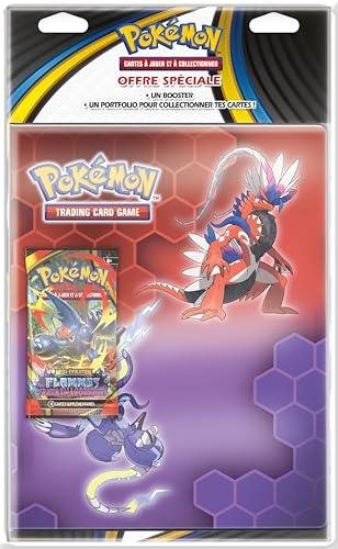 Asmodee - Ultra Pro - Pokémon - Méga-Evolution : Flammes Fantasmagoriques (ME02) - Pack Portfolio + Booster (Modèle Aléatoire), Jeux de Société, Cartes à Collectionner, Version Française