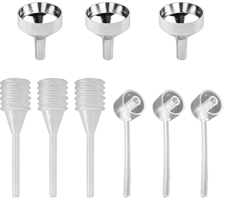 9 Piezas De Mini Embudo De Metal, Dispensador De Perfumes, Herramienta Dispensadora De Líquidos, Utilizada En Cosméticos, Aceites Esenciales.