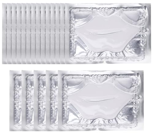 VILLCASE 25 Feuchtigkeitsspendende Lippenmasken aus Pflanzenfasern Tragbare Lippenpads zur Lippenpflege für Trockene Lippen im Alltag und Geschenk