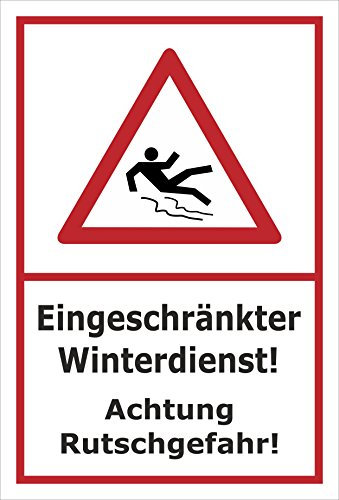 Melis-Folienwerkstatt Schild Eingeschränkter Winterdienst - 30x20cm - 3mm Aluverbund – 20 VAR S00018-039-B
