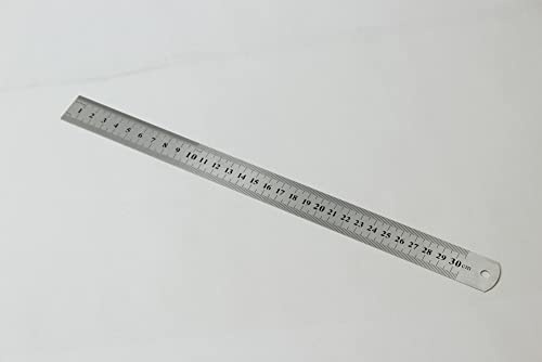 edi-tronic Stahllineal Stahlmaßstab Werkstattlineal Lineal Edelstahl Maßstab 300mm 30cm 12inch