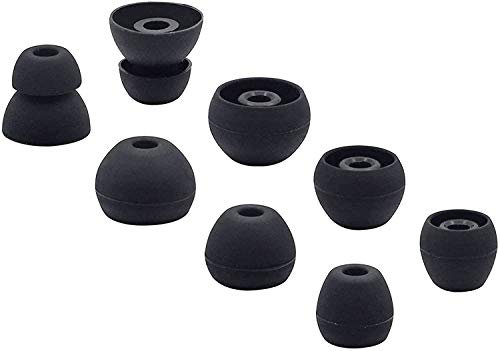 JNSA Lot de 8 coussinets d'oreille en silicone compatibles avec Beat S Flex, 4 tailles et 4 paires d'embouts de rechange pour écouteurs sans fil Beat S Flex, noir (BtsFlex)