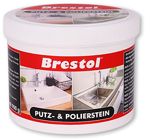 PUTZ & POLIERSTEIN Boîte de 900 g – Pâte de nettoyage universelle avec parfum d'agrumes laisse un effet déperlant dans la cuisine et la salle de bain – Nettoyant universel