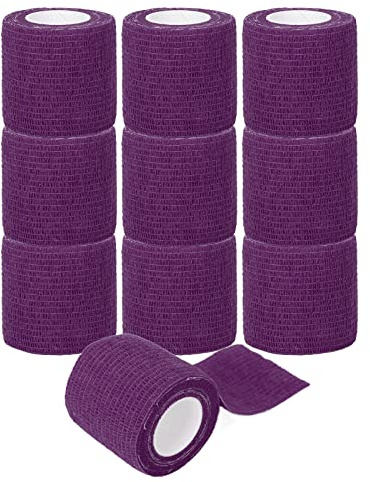 10 Stück Einweg Elastische Bandage - Selbstklebende Elastische Bandage Stoßfest Anti-Rutsch Tattoo Griffband Multifunktions Selbstklebende Bandage Wrap Tattoo Grip Wrap für Tattoo Machine Grip(04)