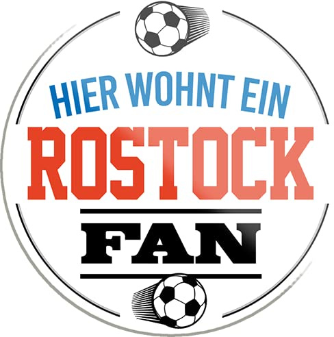 schilderkreis24 – Fußball Magnet “Rostock Fan“ Deko Kühlschrankmagnet Artikel Sport Verein Geschenkidee Club Weihnachten Fußball Fan Liebhaber Begeisterte 8x8 cm