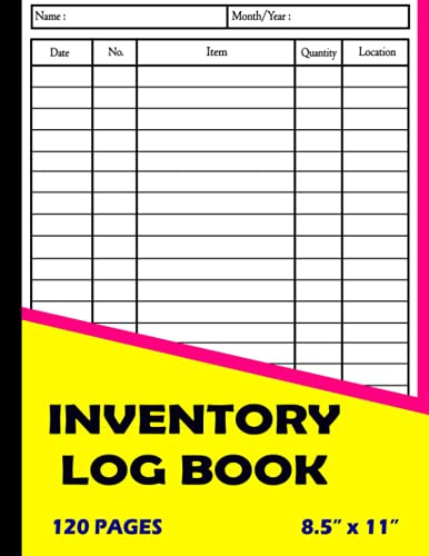 Inventory Log Book: Large Inventory Log Book For Small Business, Stock Record Book Organizer Logbook, Small Business Notebook Organizer (Small Business Books)