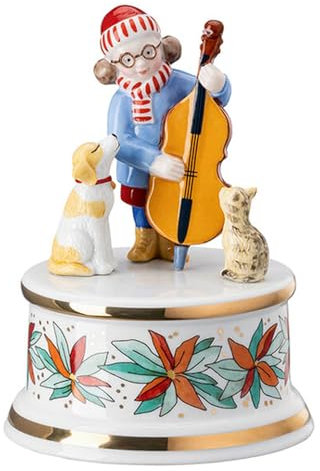 Hutschenreuther klein 2023-Weihnachtsklänge Spieluhr, Materialmix, Mehrfarbig