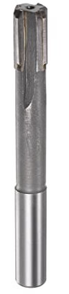 sourcing map Hartmetall Reibahle 15.4 mm, 4 Schneidig, H8/H7 Genauigkeit, Sandstrahlbeschichtung Maschinenreibahle für Metall Holz Loch Reiben, Gerade Nut Hochgeschwindigkeitsstahl Werkzeug