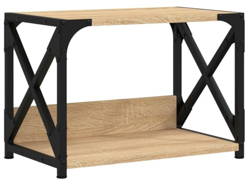 vidaXL Druckerständer 2 Ablagen Sonoma-Eiche 44x26x31,5 cm