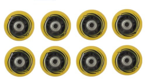 Inline-Skate-Rollen, 64 mm/68 mm/70 mm, 8 Stück, PU-Räder, Ersatz-Set, verschleißfest, gleitend, Inline-Ersatzräder 85 A mit ABEC-9-Kugellager