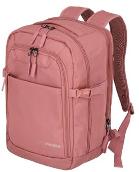 Travelite Handgepäck Rucksack, RyanAir Maße, KICK OFF, Laptop Rucksack 13 Zoll, Praktischer Rucksack mit Dehnfalte + Aufsteckfunktion, 40 cm, 20-23 Liter
