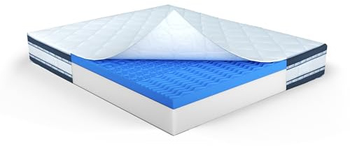 MUUN – Materasso Matrimoniale 160x200 cm in Memory Foam, Alto 26 cm, Ortopedico e Traspirante, Supporto Ergonomico per il tuo Letto. Sfoderabile, Anallergico e Semplice da Pulire. Modello Fenice