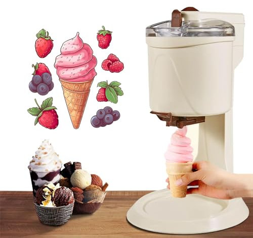 JJENXYYDS Soft Serve Ice Cream Dispenser,Semi-automatic ice cream maker machine for home,Ice Cream Maker Dispenser Machine with Mixing Paddle,Frozen Yogurt Maker for Café Snack Bar