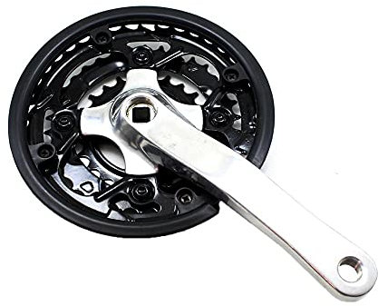 Guarnitura Bici,Guarnitura Perno Quadro 7 8 9 velocità MTB Bike CrankSet 24T-34-42T 170mm Lega di Alluminio in Lega di Alluminio Dreamwheel Drevolto Foro Quadrato Bicicletta Bicycle Set