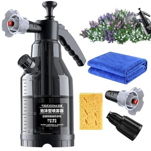 Sirseon Biltvätt med skumspruta | Tillbehör till högtryckstvätt med ergonomiskt handtag för att detaljera bilar | Biltvätt med skum, tillbehör från, Förbättrad skumvattenkanna med svampboet, Se