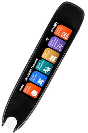 Scan Reading Pen, OCR Digital Reader Pen, Text to Speech Device for Dyslexia, 142 Languages Translator Device with 3.69 Touch Screen, Wireless Translation Scanner for Students