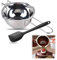 Rakiuty Bol de Bain d'eau en Acier Inoxydable 304,Bol de Fusion 400 ML,Bain-Marie en Acier Inoxydable 304,Noxydable Beurre Melting Pot,Creuset pour Bain-Marie,Marmite à Fondre au Bain-Marie,2PC