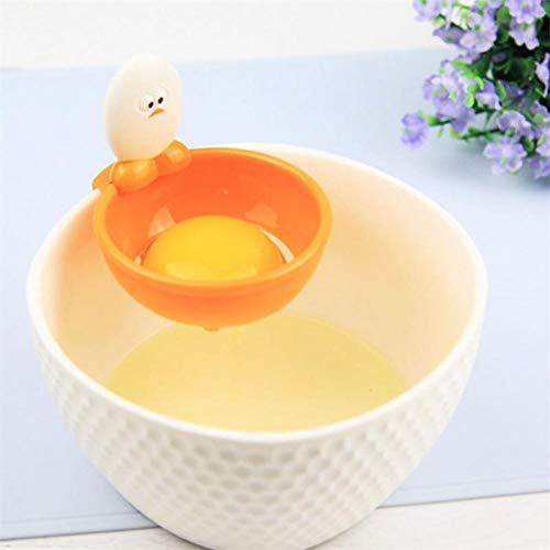 Lipfer Egg Yolk White Separator Plastic Egg Strainer Holder Cute Filter