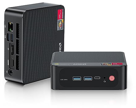 Beelink SER5 MAX Mini PC, AMD Ryzen 7 6800U(8C/16T, up to 4.7GHz), 32GB DDR4 RAM 500GB PCle3.0 SSD, SER5 Mini Computer Support 4K@60Hz Triple Display, WiFi6, BT5.2, DP+HDMI, Type-C