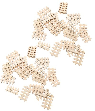 Toddmomy 200 Pièces Miniature Jardin Clôture Petite Barrière Bois pour Protection Plantes Décor Maison de Poupée Bordure pour Succulentes et Terrariums