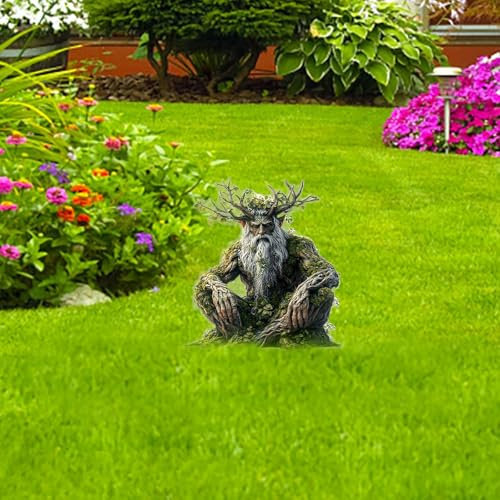 Generisch 2D Grünes Gras Troll Gartenstecker, Garten Deko Draußen, Gartendeko, Gartenfiguren, 12.8 x 20 cm Acryl Gartenfiguren für Draußen Wetterfest Garten Skulpturen, Hausgarten Verschönerungen