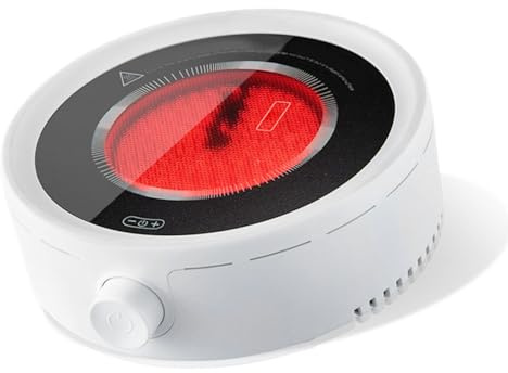 Cryfokt Efficiente Fornello Elettrico per tè Piastra Riscaldante in Ceramica Compatta Bruciatore Piccolo a Ebollizione Rapida per tè caffè Latte, Design Salvaspazio per Ufficio
