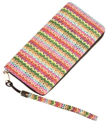 Astralong Stor plånbok för kvinnor, elegant PU-läderplånbok, lång plånbok med dragkedja, med 8 kortfack, damplånbok, vintage design