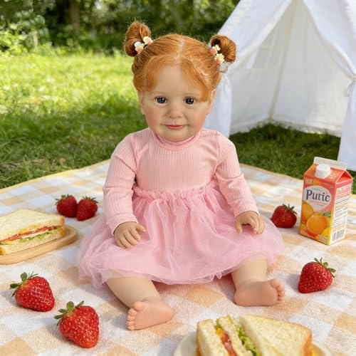 Lonian Huge Reborn Baby Doll Handgjord realistisk docka med realistiska detaljer och accessoarer för flickor 66 cm