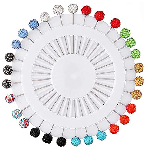 Alfiler de cristal para bufanda, broche musulmán, alfiler de bufanda de seguridad, joyería de palo de cristal Hijab para mujeres de boda, colorido, 30 piezas, color aleatorio, broche de palo