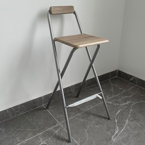 YTBHSHXZ Sgabello pieghevole con poggiapiedi, nessun montaggio, facile da trasportare, salvaspazio, for cucina, giardino, esterno(Style C,60cm)
