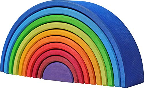 Grimm's Spiel und Holz Design Regenbogen 10 teilig, invertiert
