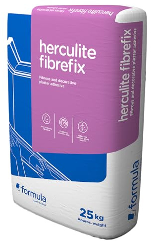 British Gypsum Herculite Fibrefix Cove Adhesive, Cornice & Cove Adhesive - 25kg