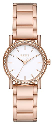 DKNY Soho damklocka i legering med tre visare, 29 mm boett