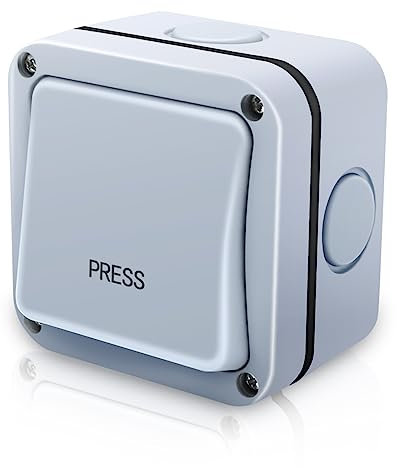 TOPENS TC148 Kabelgebundene Wandschalter Schalter Kippschalter Unterputzschalter Zugangskontrolle Ein-/Ausschalter Steuerung für Torantrieb wasserdicht