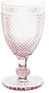 BIBIHOME Set 6 Calici Rosa Cristallo 325 ml | Bicchieri Vino Eleganti e Resistenti | Design Raffinato per Tavola, Brindisi, Cocktail e Feste | Stile Moderno Classico Chic | Item International
