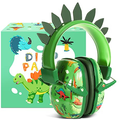 homicozy Noise Cancelling Headphones for Kids,Toddlers,Teens Boys Ages 1-12,Dinosaur Ear Hearing Protection Sound Proof Safety Earmuffs for Concerts,Monster Trucks,Sensitive Ears
