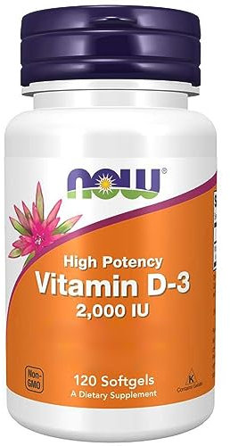 Now Foods, Vitamin D3 Depot, 2000 UI, Ogni 2 Giorni 1 Capsula, Colecalciferolo, Altamente Dosato, 120 Capsule morbide, Testato in Laboratorio, Senza Soia, Senza Glutine, Non OGM