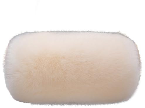 Asudaro Winter Warme Wrist Band Cuffs Wärmer Handschuhe Faux Fell Pelz Stulpen Armstulpen Fell Stulpen Damen Pulswärmer Pelz Kunstfell Fellstulpen Manschetten Pulswärmer für Damen Mädchen Beige