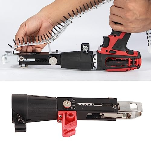 Adaptateur de Chaîne de Perceuse à Vis, Pistolet à Clous Automatique Fixation de Tournevis pour Cloisons Sèches, Tournevis à Chargeur Vis à Cloisons Sèches, Vis pour Plaques de Plâtre