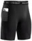 Niksa 1 Pack Herren Kompressionsshorts, Sport Unterhosen Männer Schnelltrocknendes Laufunterwäsche, Atmungsaktiv Laufhose Herren Kurz mit Handytasche, Schwarz, L