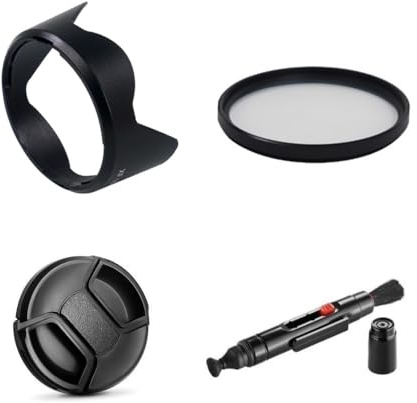 Set di accessori per fotocamera Fujifilm XF 18-55mm f/2.8-4 R LM OIS Lens compreso paraluce di ricambio, filtro MC UV, copriobiettivo, penna di pulizia