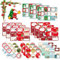JAMSSOW 144 Stück Weihnachtssticker zum Beschriften,Geschenkaufkleber Weihnachten,Weihnachtsaufkleber Selbstklebend,Aufkleber Etiketten für Umschlag Verpackung Geschenk für Weihnachtsdeko