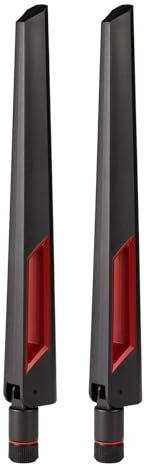 Superbat WiFi 6E Antenna Tri Band 2.4GHz 5GHz 6GHz RP-SMA Male Antenna 2Pcs for WiFi Router, PC Desktop, PCIe Network Card, USB Adapter, Gaming Motherboard etc