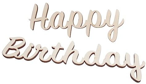 Cabilock Holzschild Happy Birthday Wanddeko Holzbuchstaben Diy-schild Geburtstagsfeier-dekoration Aufkleber für Partys Buchstaben für Feste Deko für Kinderzimmer Wandbuchstaben aus Holz