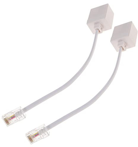 Hemobllo 2pezzi Adattatore Da Convertitore Da Ethernet Adattatore Jack Connettore Telefono Compatto e Per Uso Portatile