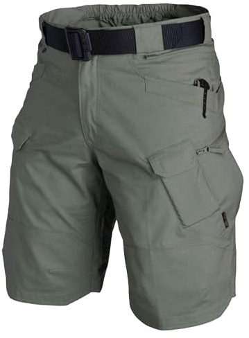 RegaliaKun Pantalones Cortos tácticos para Hombre 2025, de Sarga clásica, Holgados, para Trabajo, Deportes, Combate, Seguridad, Informales, Verdes, Talla 5XL