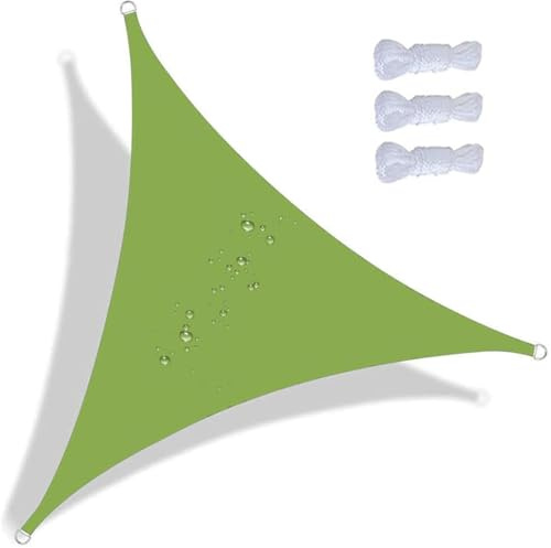 WxiaoD Tenda Vela Triangolare, Tenda da Sole per Esterno, Vela Ombreggiante Impermeabile e Anti-UV, per Giardino Balcone Terrazza (Verde,6x6x6m)